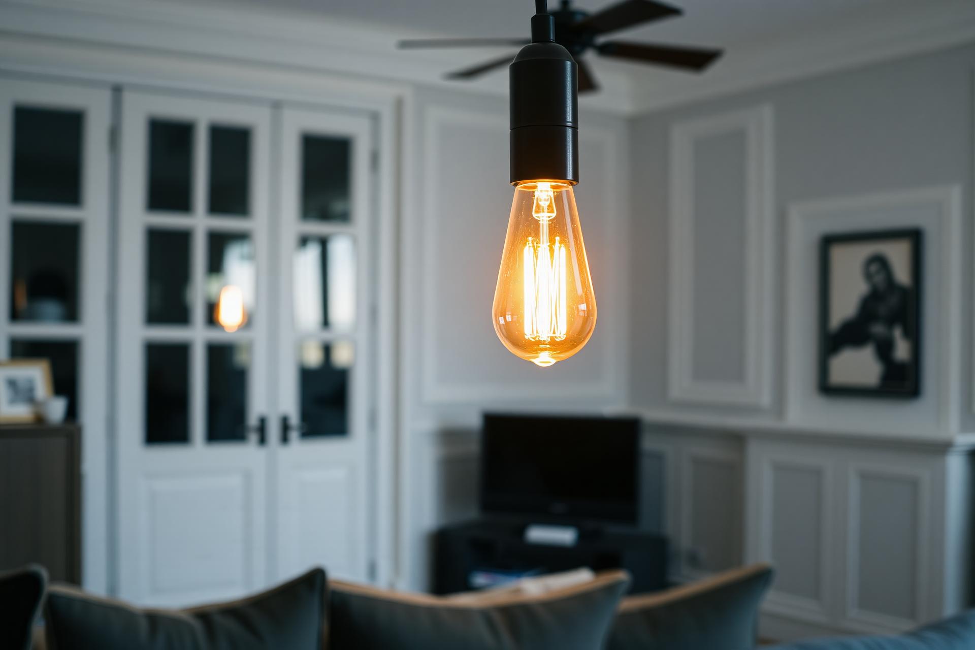 Intérieur lumineux avec ampoule